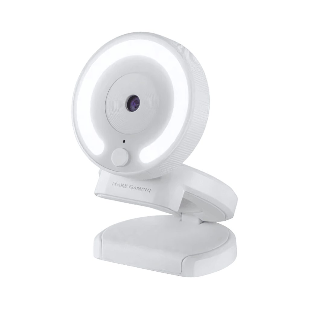Mars Gaming MWPRO Black, Full HD Webcam, 90º Optics, Lighting Ring, HQ Microphone